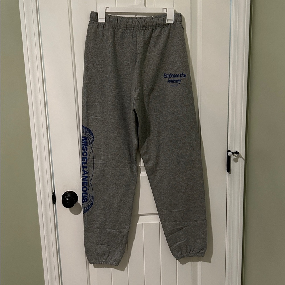 NWOT “Embrace the Journey” Grey Sweatpants by Miscellaneous Design Studios - Picture 3 of 4